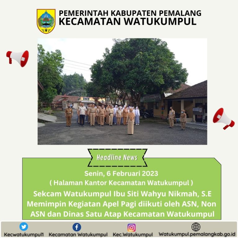 Kegiatan Apel Pagi di Kecamatan Watukumpul
