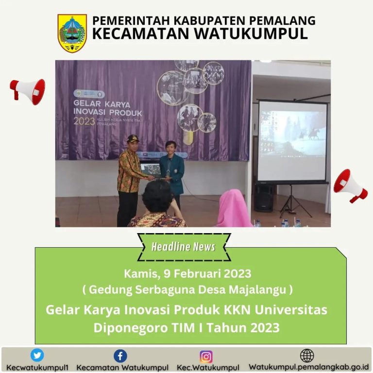 Gelar Karya Inovasi Produk KKN Universitas Diponegoro Semarang Tim I Tahun 2023
