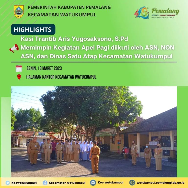 Kegiatan Apel di Kecamatan Watukumpul