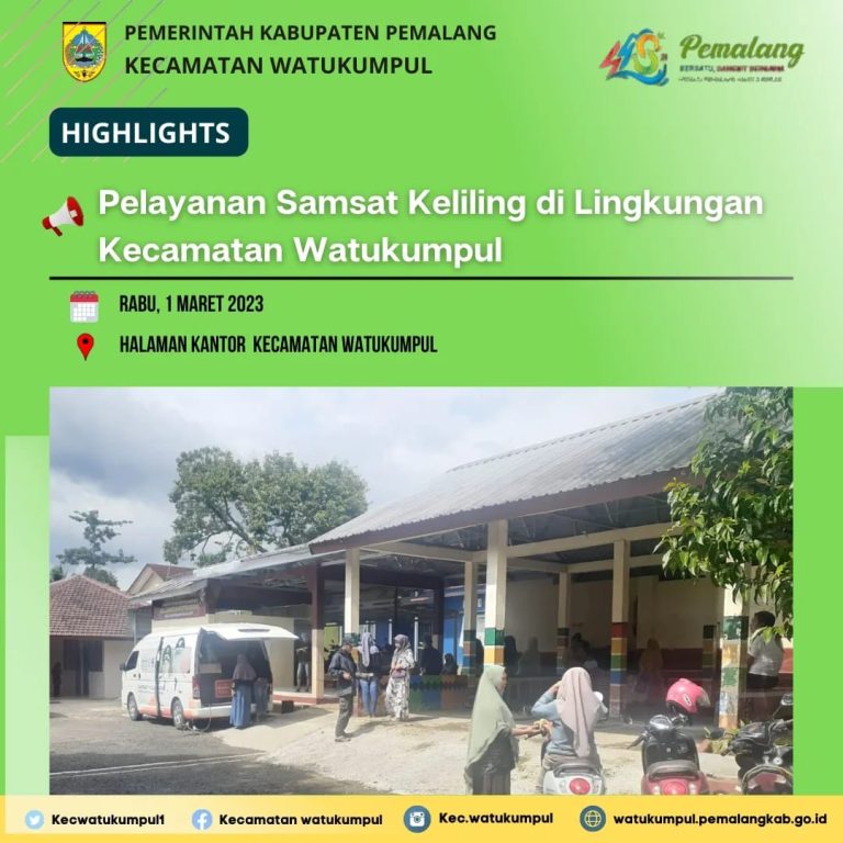Kegiatan Pelayanan Samsat Keliling untuk Warga Masyarakat Kecamatan Watukumpul