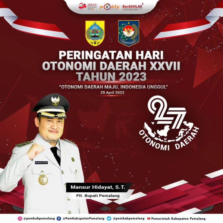 Selamat memperingati Hari Otonomi Daerah XXVII Tahun 2023