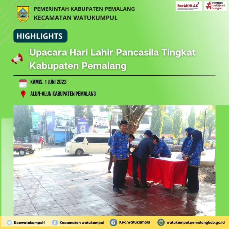 Upacara Hari Lahir Pancasila Tingkat Kabupaten Pemalang