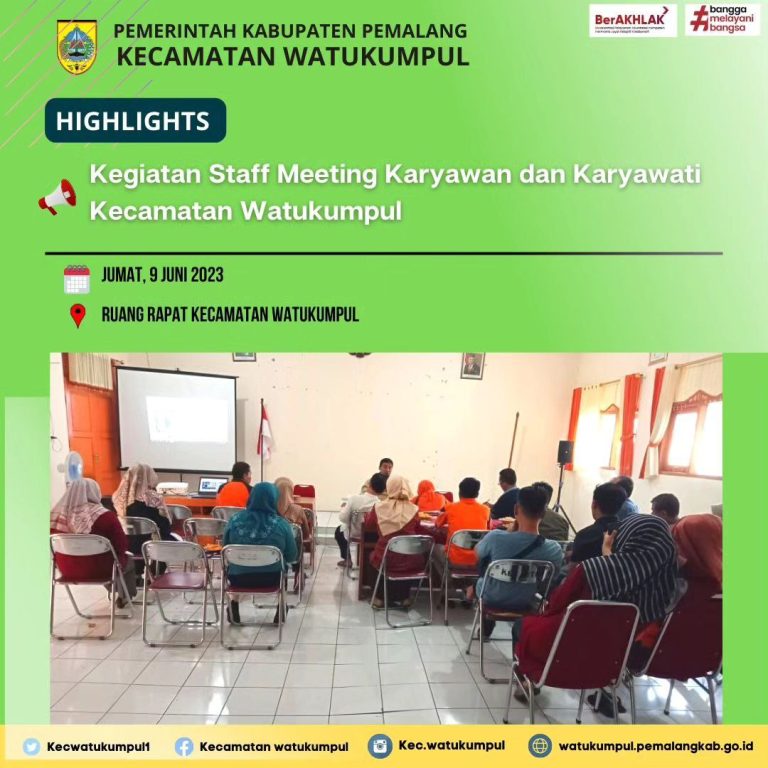 Kegiatan Rapat Internal Karyawan dan Karyawati Kecamatan Watukumpul