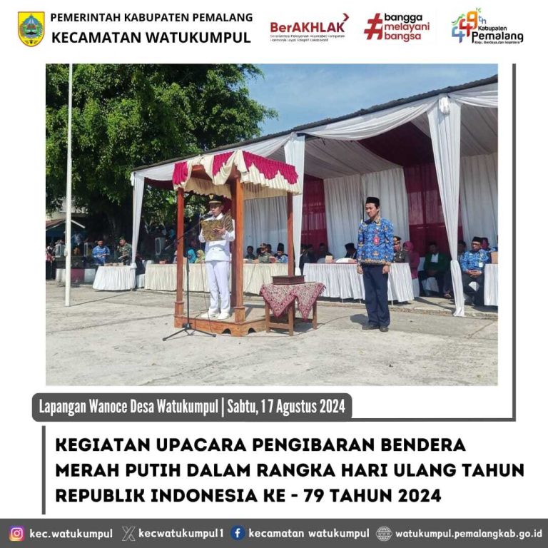 Pelaksanaan Upacara HUT RI Ke – 79 Tahun 2024